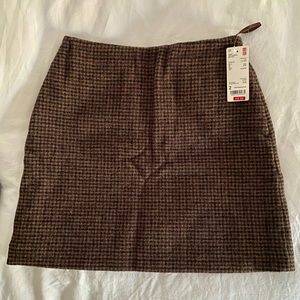 A-Line Plaid Wool Mini Skirt 🍁🍂